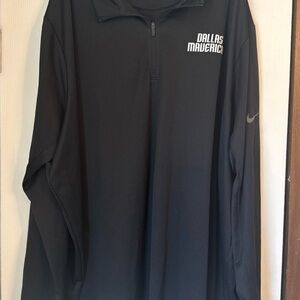 Dallas Mavericks Shirt Hoodie Mens 4XL Pullover 1/4 Zip Nike Long Sleeve Black